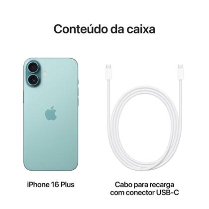 iPhone 16 Plus Apple 128GB, Câmera Dupla de 48MP, Tela 6,7", Verde-acinzentado Imagem de iPhone 16 Plus Apple 128GB, Câmera Dupla de 48MP, Tela 6,7", Verde-acinzentado