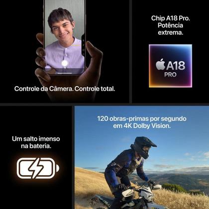 iPhone 16 Pro Max Apple 256GB, Câmera Tripla de 48MP, Tela 6,9", Titânio-Deserto Imagem de iPhone 16 Pro Max Apple 256GB, Câmera Tripla de 48MP, Tela 6,9", Titânio-Deserto