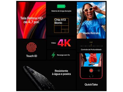 iPhone SE Apple 64GB Preto 4,7” 12MP iOS - iPhone - Magazine Luiza