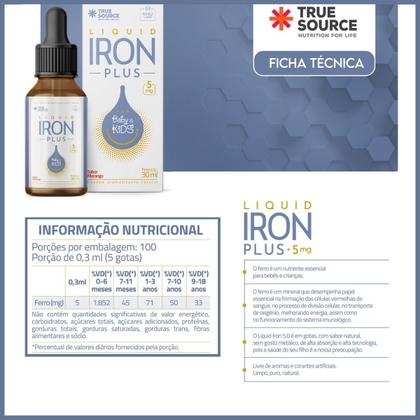 Imagem de Iron Plus Líquido 30 Ml - Ferro - Sabor Morango