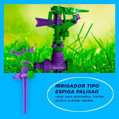 Imagem de Irrigador de Jardim Gramado e Horta Setorial Tipo Espiga Palisad 654158  Aspersor de Jardim com Alcance 12m