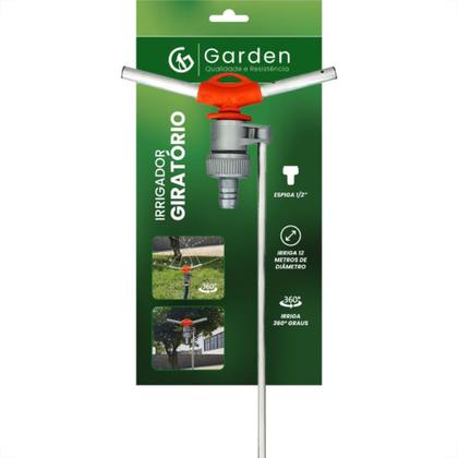 Imagem de Irrigador Garden Giratorio 1/2'' 2Hastes Aluminio Com Suporte 13705E