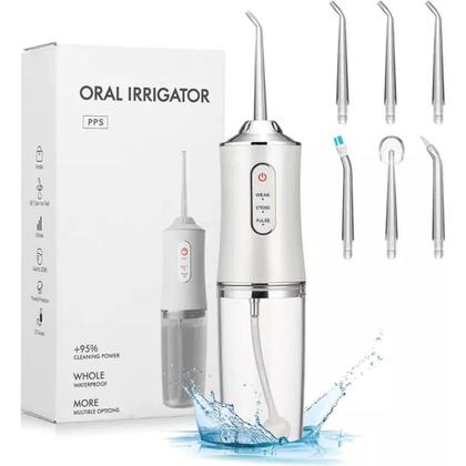 Imagem de Irrigador Oral Jato de Água Dental Water Flosser Bucal Recarregável Portátil Profissional Sem Fio