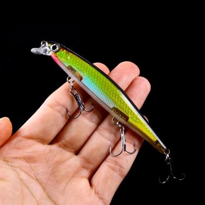 Imagem de Isca Artificial Laser Hard Minnow 13g 11cm Com Olhos 3D, Ação Lenta E Afundamento Lento Para Pesca