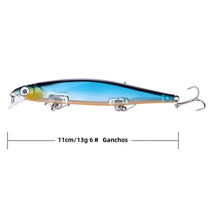 Imagem de Isca Artificial Laser Hard Minnow 13g 11cm Com Olhos 3D, Ação Lenta E Afundamento Lento Para Pesca