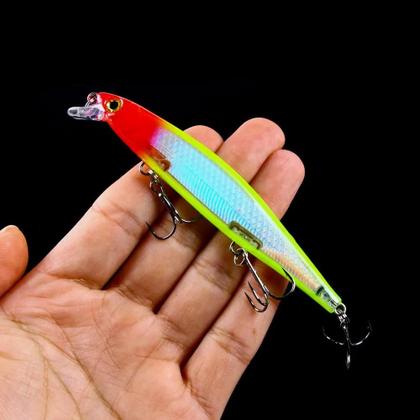 Imagem de Isca Artificial Laser Hard Minnow 13g 11cm Com Olhos 3D, Ação Lenta E Afundamento Lento Para Pesca