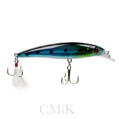Imagem de Isca Artificial Meia Água Estilo JERKBAIT 9cm Com Penacho
