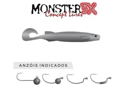 Imagem de Isca Artificial Soft Bass Monster 3X E-Shad (12cm) 5 Unidades - Várias Cores