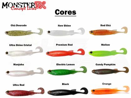 Imagem de Isca Artificial Soft Bass Monster 3X E-Shad (12cm) 5 Unidades - Várias Cores
