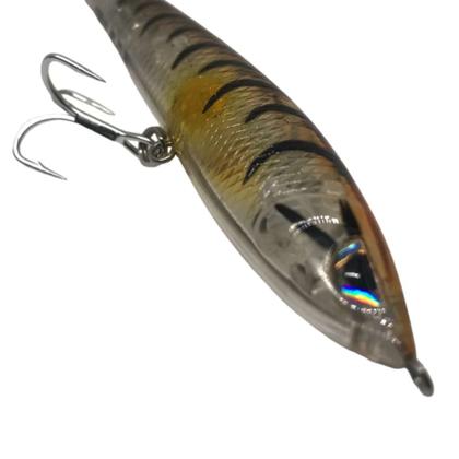 Imagem de Isca Artificial Yara Hunter Bait 9cm 8g Ideal Na Pesca De Tucunarés Cor Transparente Tigrada