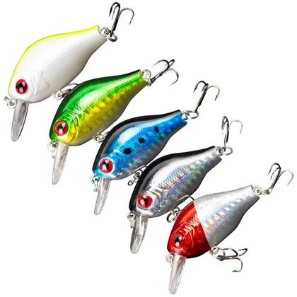 Imagem de Iscas Artificiais Crankbait 5.5cm - Kit com 5 Unidades - 7.8g