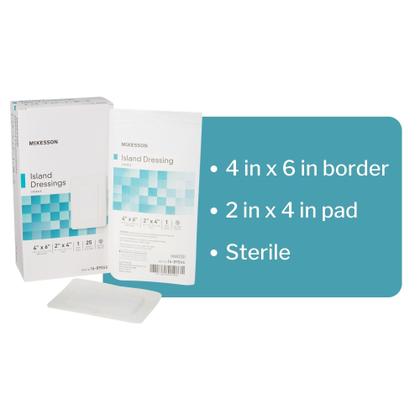 Imagem de Island Dressing McKesson Sterile 10 cm x 15 cm 25 unidades