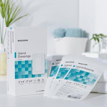 Imagem de Island Dressing McKesson Sterile 10 cm x 15 cm 25 unidades