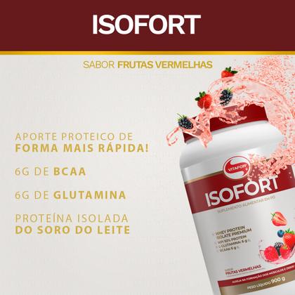 Imagem de Isofort whey isolado de frutas vermelhas 900g  vitafor