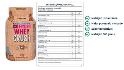 Imagem de IsoHydro Whey Crush 900g - Under Labz Baixa Lactose WPI WPH