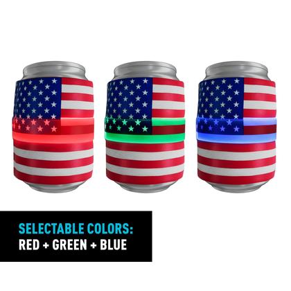 Imagem de Isolador de bebidas Nite Ize SlapLit LED Patriotic Can Wrap