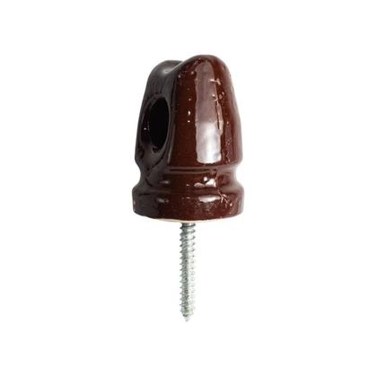 Imagem de Isoladores de Porcelana T Pimentão 5472mm Foxlux para Instalações Elétricas Aéreas Kit 5 Unidades