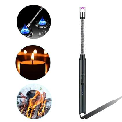 Imagem de Isqueiro Acendedor Elétrico USB Recarregável Cozinha Camping Fogão Cooktop Lareira TB1904