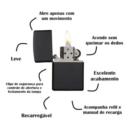 Imagem de Isqueiro Classico Tipo Zippo Dsc02585 Preto
