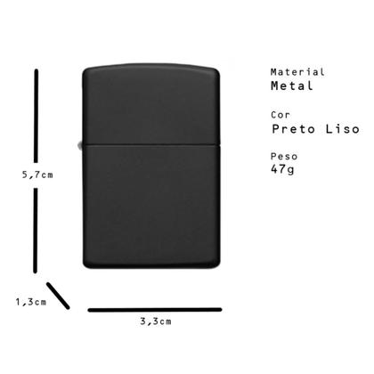 Imagem de Isqueiro Classico Tipo Zippo Dsc02585 Preto