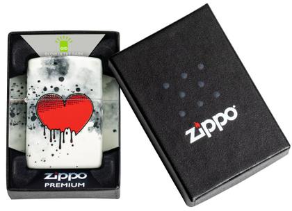 Imagem de Isqueiro de bolso Zippo Love Drip Design 540 cores que brilha no escuro