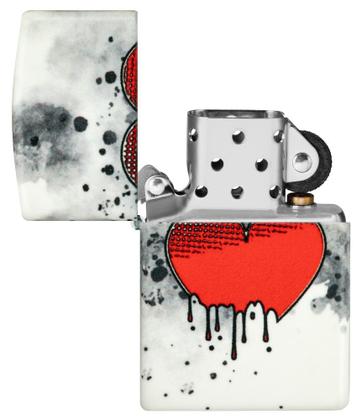 Imagem de Isqueiro de bolso Zippo Love Drip Design 540 cores que brilha no escuro
