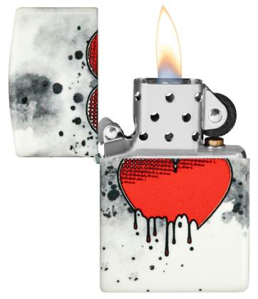 Imagem de Isqueiro de bolso Zippo Love Drip Design 540 cores que brilha no escuro