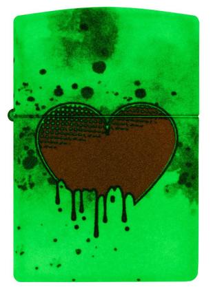 Imagem de Isqueiro de bolso Zippo Love Drip Design 540 cores que brilha no escuro