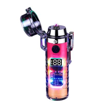 Imagem de Isqueiro Elétrico A Prova De Vento Plasma Com Lanterna Recarregável Degradê HB2561