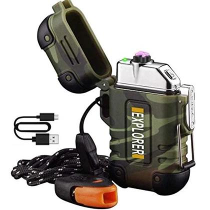 Imagem de Isqueiro Elétrico Plasma Usb A Prova Dágua Recarregável Acendedor