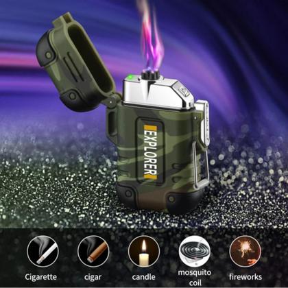 Imagem de Isqueiro Elétrico Plasma Usb A Prova Dágua Recarregável Acendedor