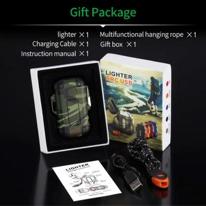 Imagem de Isqueiro Elétrico Plasma Usb A Prova Dágua Recarregável Acendedor