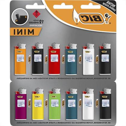 Imagem de Isqueiro Gas Desc.Mini Bic - Kit C/12 Unidades