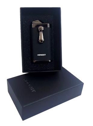 Imagem de Isqueiro Maçarico Honest Duas Chamas Elegante Com Furador 802