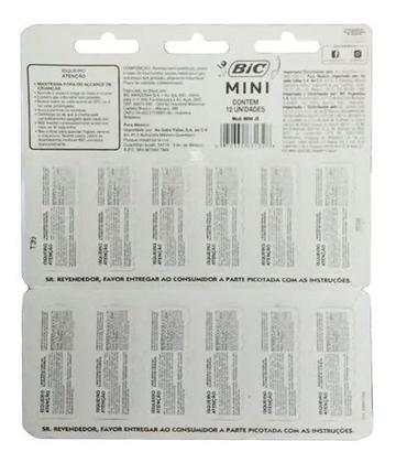 Imagem de Isqueiro Mini Bic Original  12 Unidades