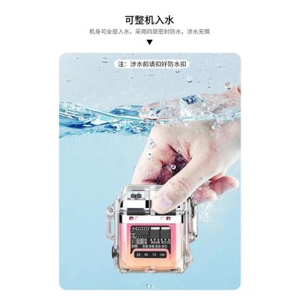 Imagem de Isqueiro plasma Lanterna portátil à prova d'água e à prova de vento e com Acendedor Isqueiro Elétrico recarregável carregamento USB MT179