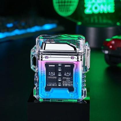 Imagem de Isqueiro plasma Lanterna portátil à prova d'água e à prova de vento e com Acendedor Isqueiro Elétrico recarregável carregamento USB MT179