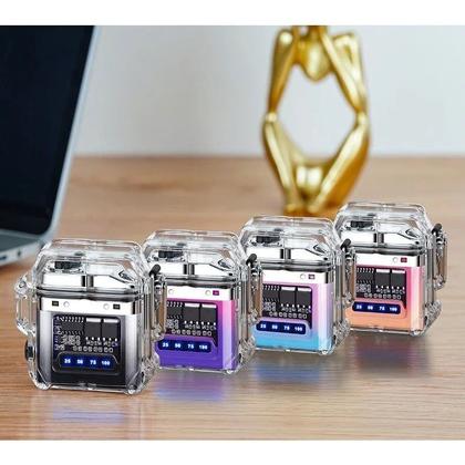 Imagem de Isqueiro plasma Lanterna portátil à prova d'água e à prova de vento e com Acendedor Isqueiro Elétrico recarregável carregamento USB MT179