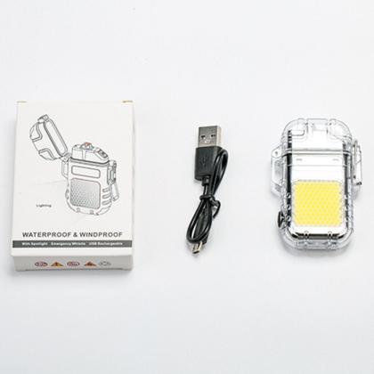 Imagem de Isqueiro Plasma Recarregável com Lanterna Led Prova D'agua