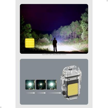 Imagem de Isqueiro Plasma Recarregável com Lanterna Led Prova D'agua