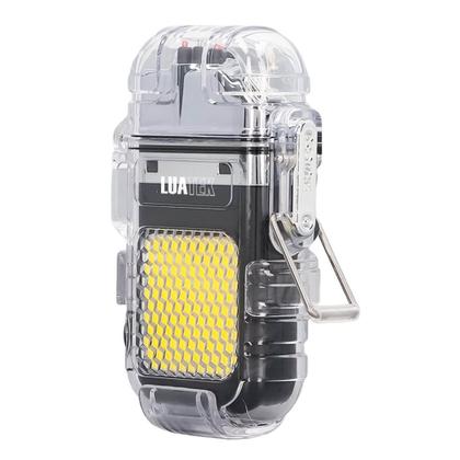 Imagem de Isqueiro Plasma Recarregável Com Lanterna Resistente A Vento Forte Água - Luatek 