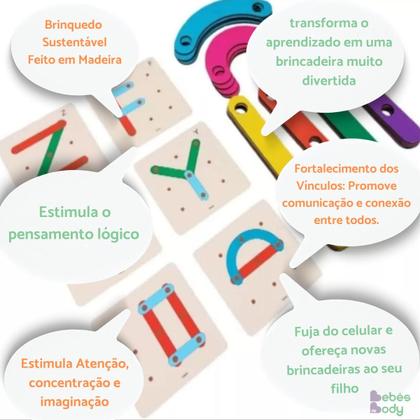 Imagem de it Jogo da Memória + Formas Mágicas Educativo Brinquedo Presente Criança Menino Menina 3 anos