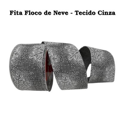 Imagem de ita Natalina com Flocos de Neve em Glitter 9,14m