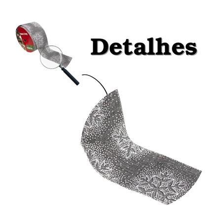 Imagem de ita Natalina com Flocos de Neve em Glitter 9,14m