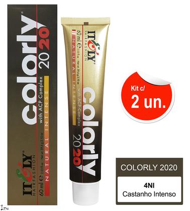 Imagem de Itely Kit c/2 Tintas Colorly 4NI Castanho Intenso 60 ml