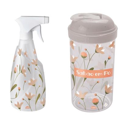 Imagem de Itens de Lavanderia Frascos Plásticos Com Copo Dosador