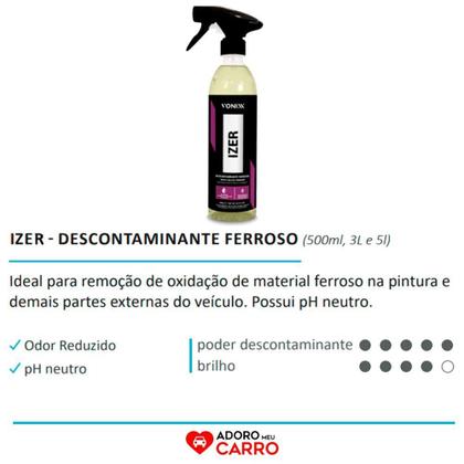 Imagem de Izer Vonixx 500ml Descontaminante Ferroso Remocao Oxidacao