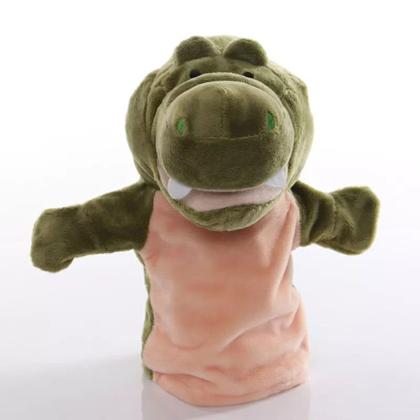 Imagem de Jacaré Fantoche Pelúcia De Mão Animais Kids 25cm Crocodilo