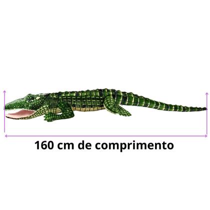 Imagem de Jacaré Pelúcia Grande 160cm Crocodilo Realista Alligator