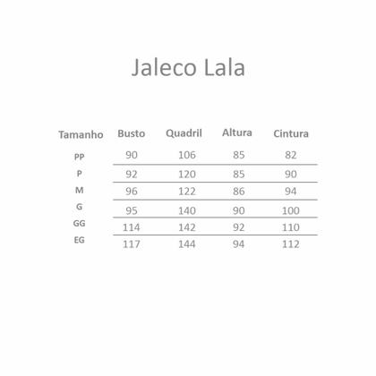 Imagem de Jaleco Feminino Acinturado Oxford Ziper Branco Lala